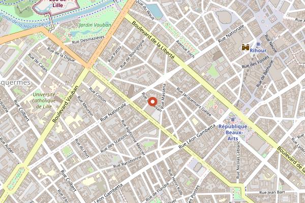 Map showing Le Network in Lille