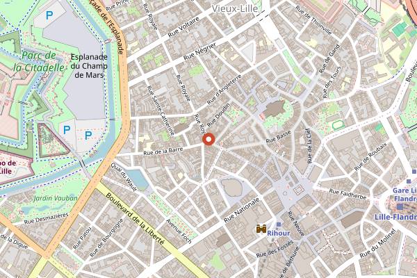 Map showing Le Privilège in Lille