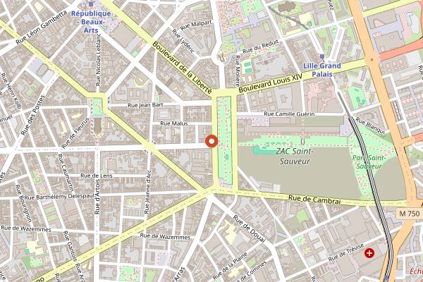 Map showing Beatriz in Lille