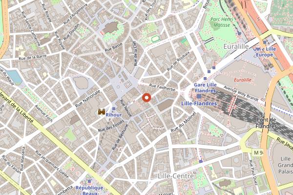 Map showing Bleu Canard in Lille