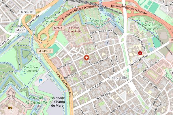 Map showing Coup de Main in Lille