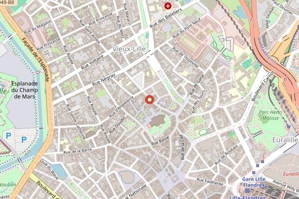 Map showing Le Barbier qui Fume (Vieux-Lille) in Lille