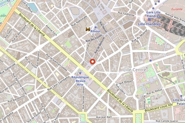 Map showing Le Broc (Place de Béthune) in Lille
