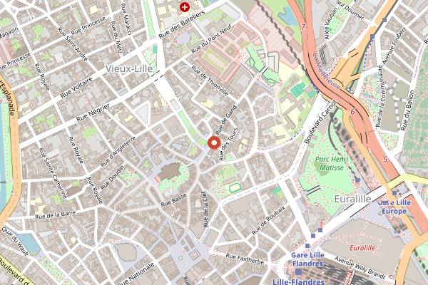 Map showing Le Broc (Vieux-Lille) in Lille