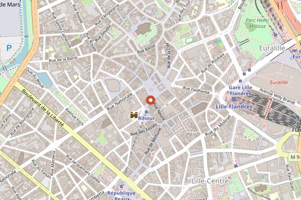 Map showing Le Lys in Lille
