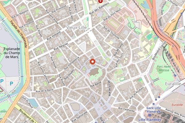 Map showing Le Porthos in Lille