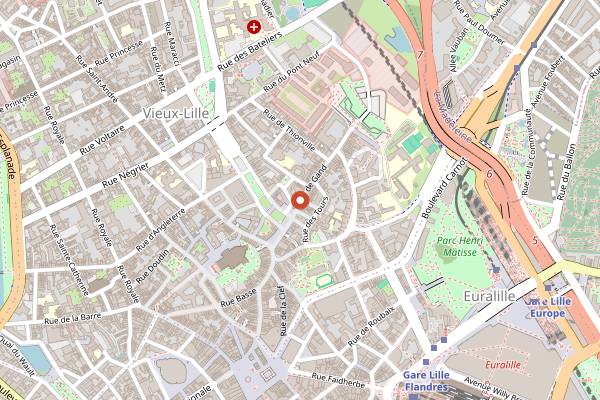Map showing La Broche in Lille
