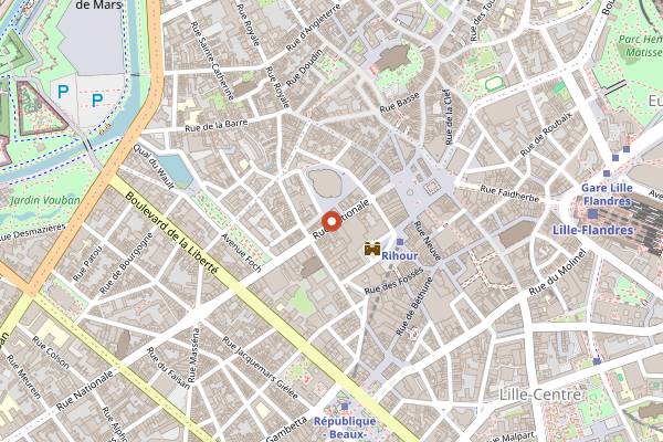 Map showing Nomás in Lille