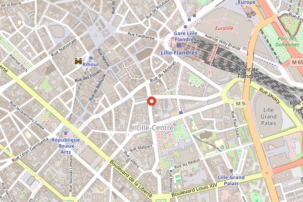 Map showing Salon UBU in Lille