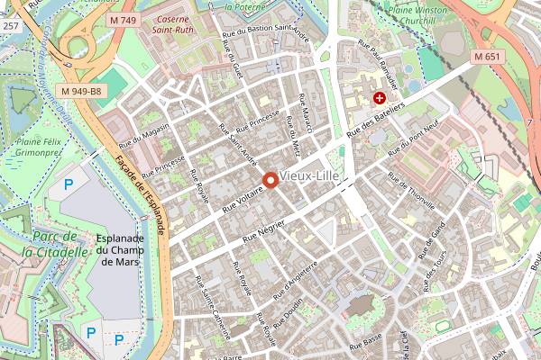 Map showing Le JaJa in Lille