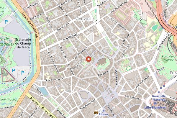 Map showing Les Frères Pinard in Lille