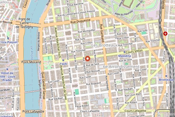 Map showing Bernachon in Lyon