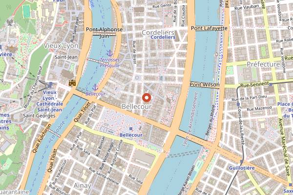 Map showing Bouillet Patisserie Archers in Lyon