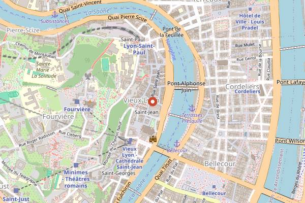 Map showing Boulangerie du Palais in Lyon