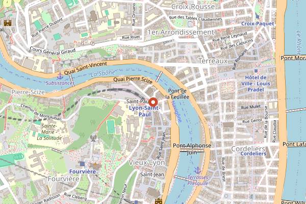 Map showing Boulangerie Saint-Paul in Lyon