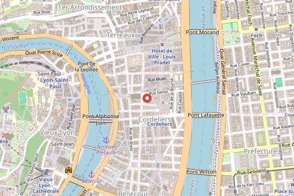 Map showing Le Pain des Jacobins in Lyon