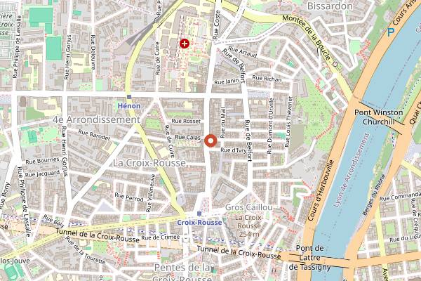 Map showing Partisan Boulanger in Lyon
