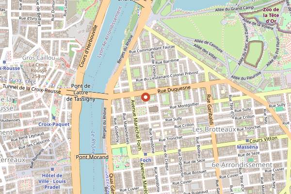 Map showing Maison Pignol Vendome in Lyon