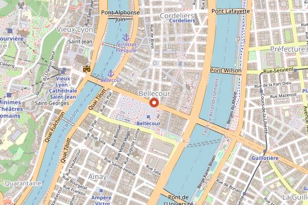 Map showing Voisin Chocolatier Lyon in Lyon