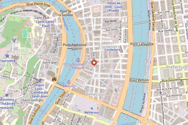 Map showing Weiss Chocolatier Lyon in Lyon