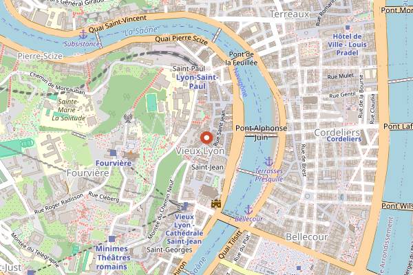 Map showing Bar de Bon-Secours in Lyon