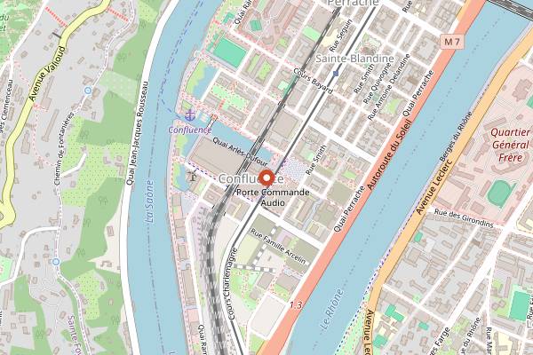 Map showing Gourmet Bar Confluence in Lyon
