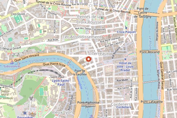 Map showing L'Antiquaire in Lyon
