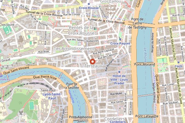 Map showing La Madone in Lyon