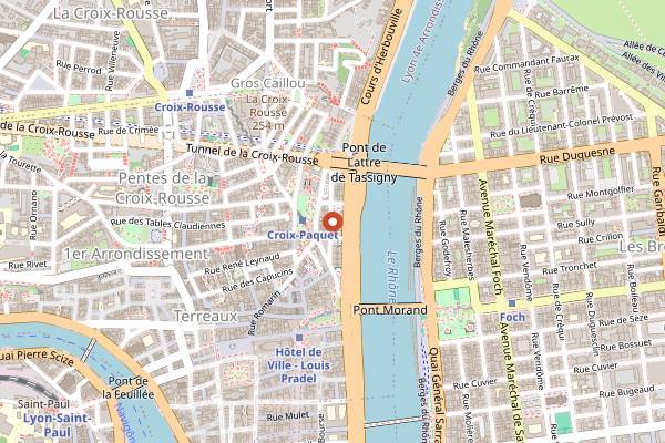 Map showing Le Fantome de l'Opera in Lyon