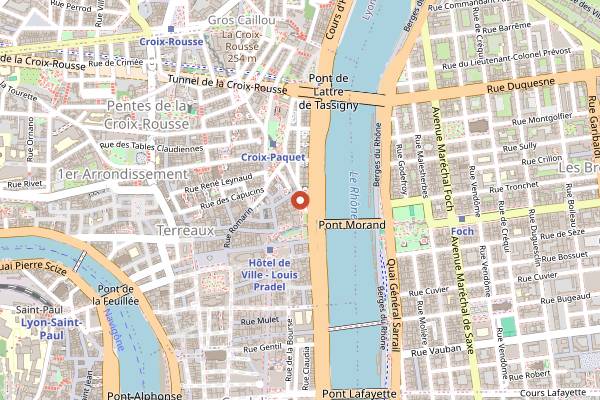 Map showing Monkey Club in Lyon