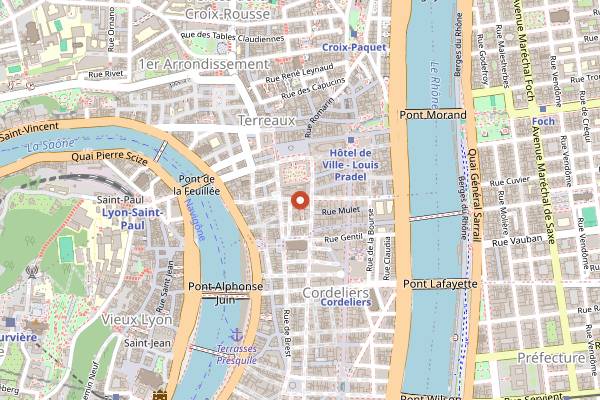 Map showing Le Passage in Lyon