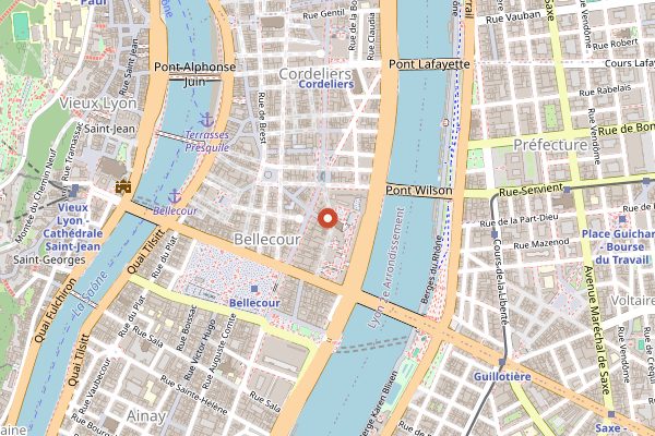 Map showing L'Officine in Lyon