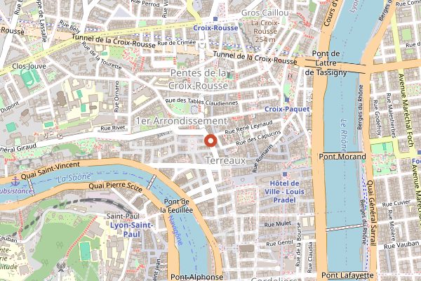 Map showing Bar Pelican in Lyon