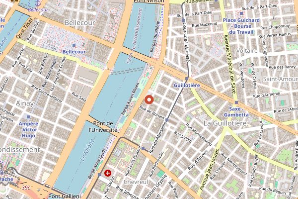 Map showing Bar Sauvage in Lyon
