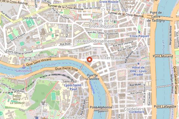 Map showing Soda Bar in Lyon
