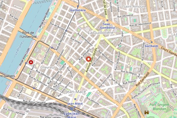 Map showing Turbine in Lyon