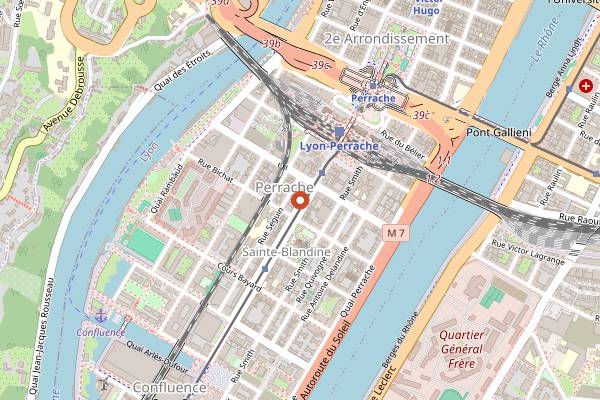 Map showing Platypus Brewpub in Lyon