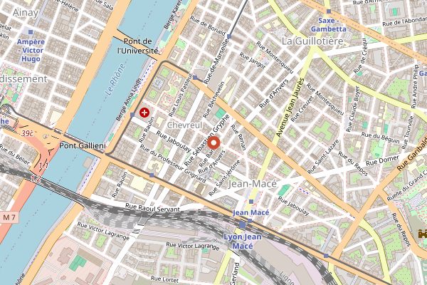 Map showing CALM (Comme a la Maison) in Lyon