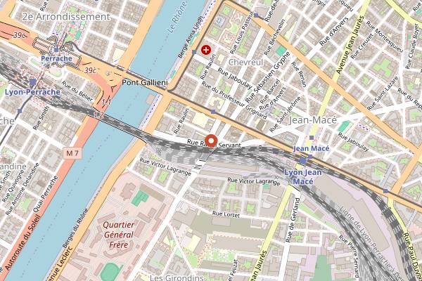 Map showing La Fabuleuse Cantine Lyon 7 in Lyon