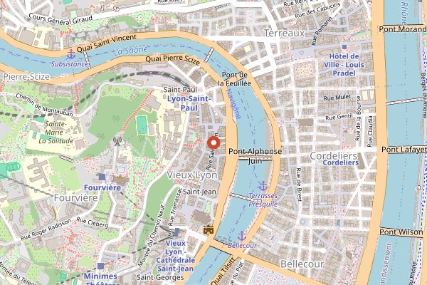 Map showing Milk and Pug in Lyon