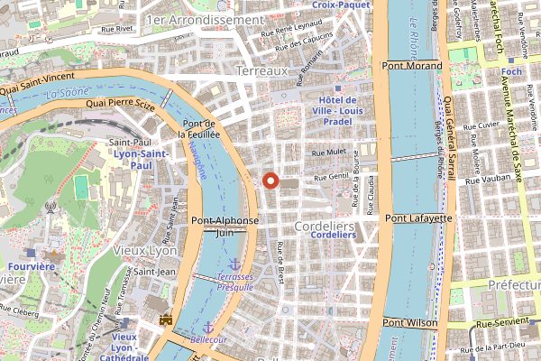 Map showing Suzette Pancakerie in Lyon