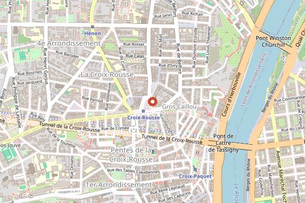 Map showing Bull Café in Lyon