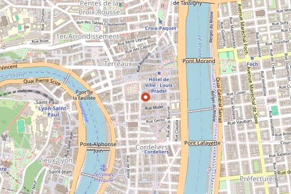 Map showing Kiwa Coffee Roasters in Lyon