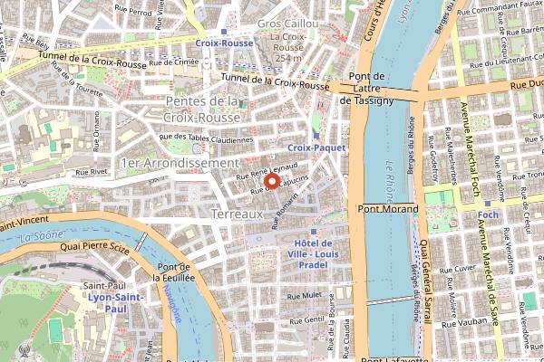 Map showing La Boite a Cafe in Lyon