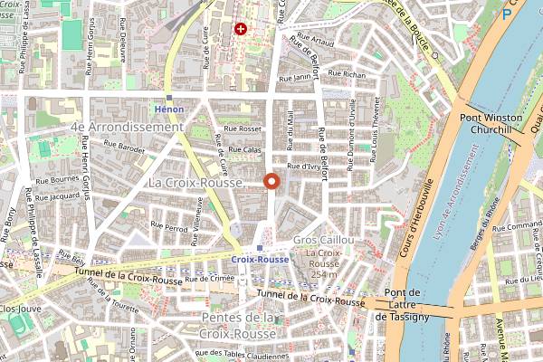 Map showing Labelle Brulerie in Lyon