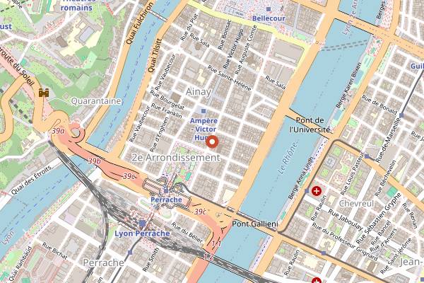 Map showing Le GentleCat in Lyon