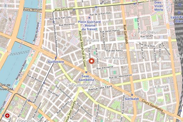 Map showing Le Rancard in Lyon