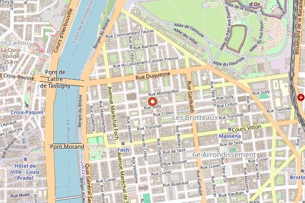 Map showing Les Freres Barioz in Lyon