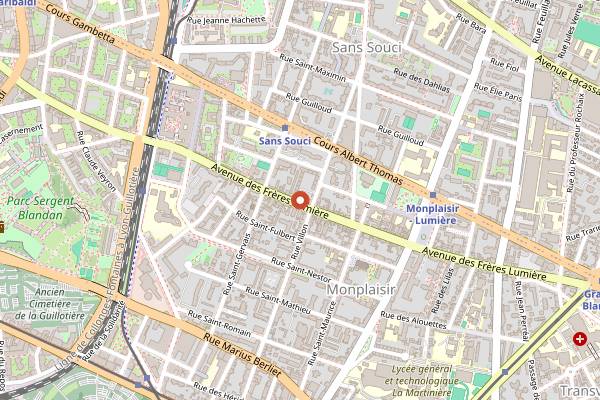 Map showing Loutsa Monplaisir in Lyon