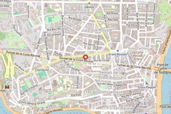 Map showing Quantine in Lyon